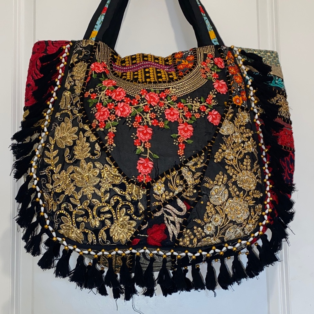 Multicolor Bohemian Patchwork Tote Bag - image 6